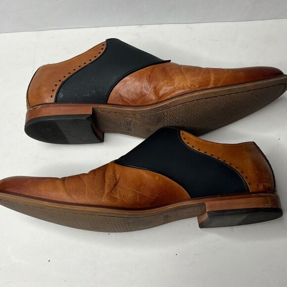 Stacy Adams Monk Strap Brown Black  Memory Foam Leather Dress Shoes Mens Sz13 W main image 9